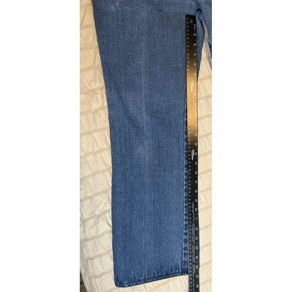 Vintage Private Club Fit Blue Denim Jeans Size 33, Faded Distressed Blue - Picture 3 of 10